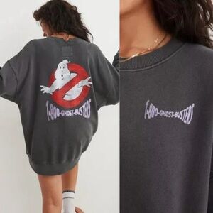 Aerie The Chill Crewneck Sweatshirt in Ghostbusters Gray